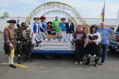 Buccaneer parade group with float