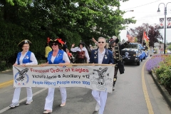 Buccaneer banner going down the street